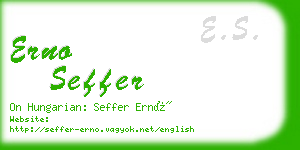 erno seffer business card